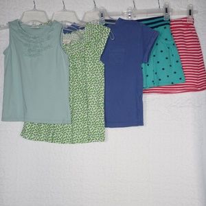 Mini Boden - 5 Pieces - 3 Tops & 1 Skort & 1 Skirt